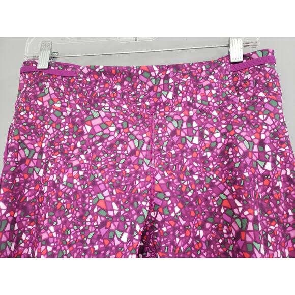Lululemon Real Quick Crop Paradise Camo Multi Regal Plum‎ Leggings Size 10 - Picture 4 of 6